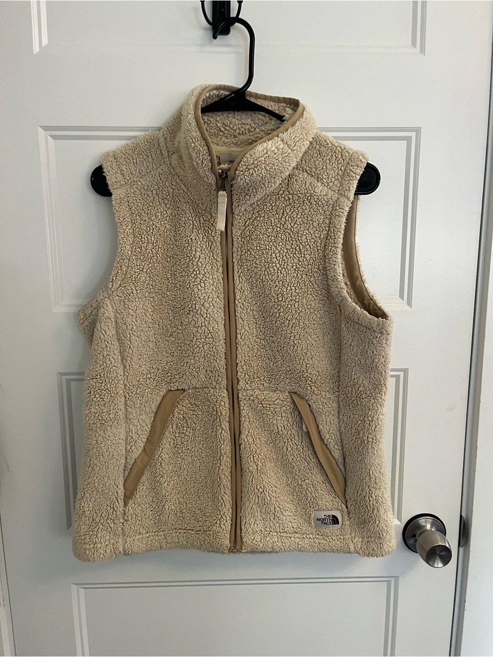 The North Face Sherpa Fleece Vest - Cream/Tan Trim